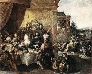 FRANCKEN, Ambrosius Feast of Esther dfh oil painting